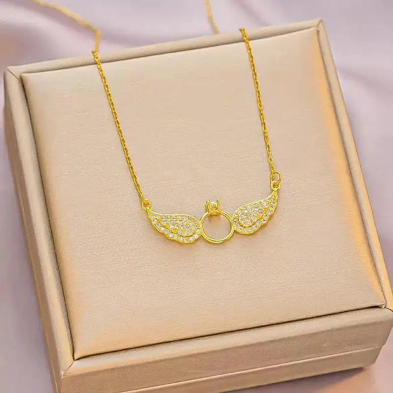 Celestial Angel Wing Necklace