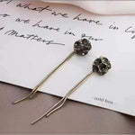 Chain Crystal Tassel Long Drop Earrings
