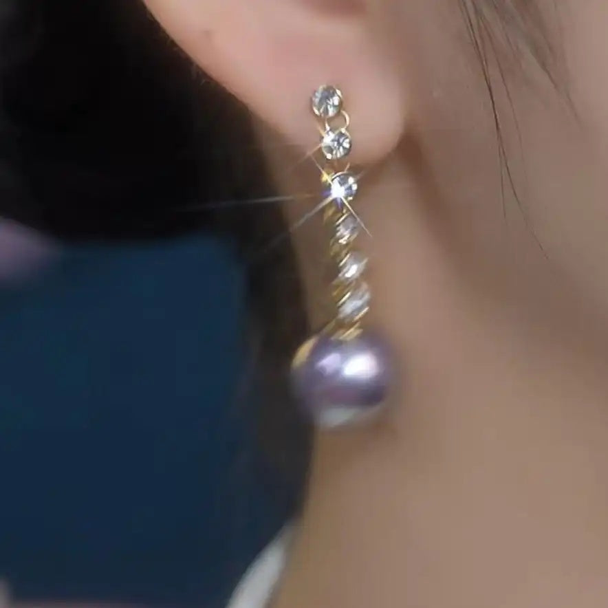 Chain Pearl Earrings