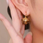 Champagne Basket Crystal Earrings