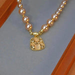 Champagne Pearl Cat Eye Necklace