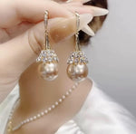 Champagne Pearl Korean Earrings