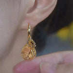 Champagne Teardrop Crystal Drop Earrings