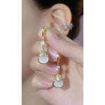 Chinese Allergy-Free Cat Eye Gourd Drop Earrings