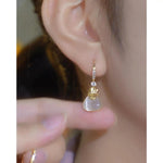 Chinese Coin and Lucky Bag Earrings