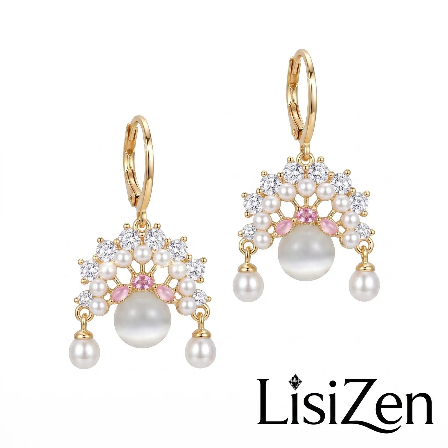 Chinese Opera Beaded Drop Earrings