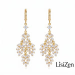 Christmas Ball and Leaf Hoop Earrings