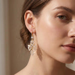 Christmas Ball and Leaf Hoop Earrings