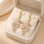 Christmas Ball and Leaf Hoop Earrings