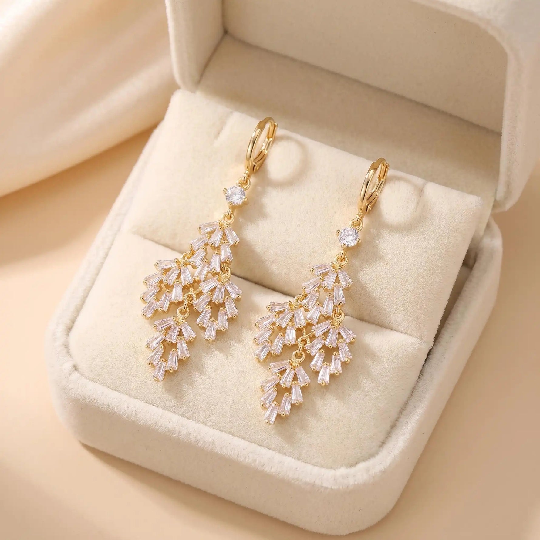 Christmas Ball and Leaf Hoop Earrings
