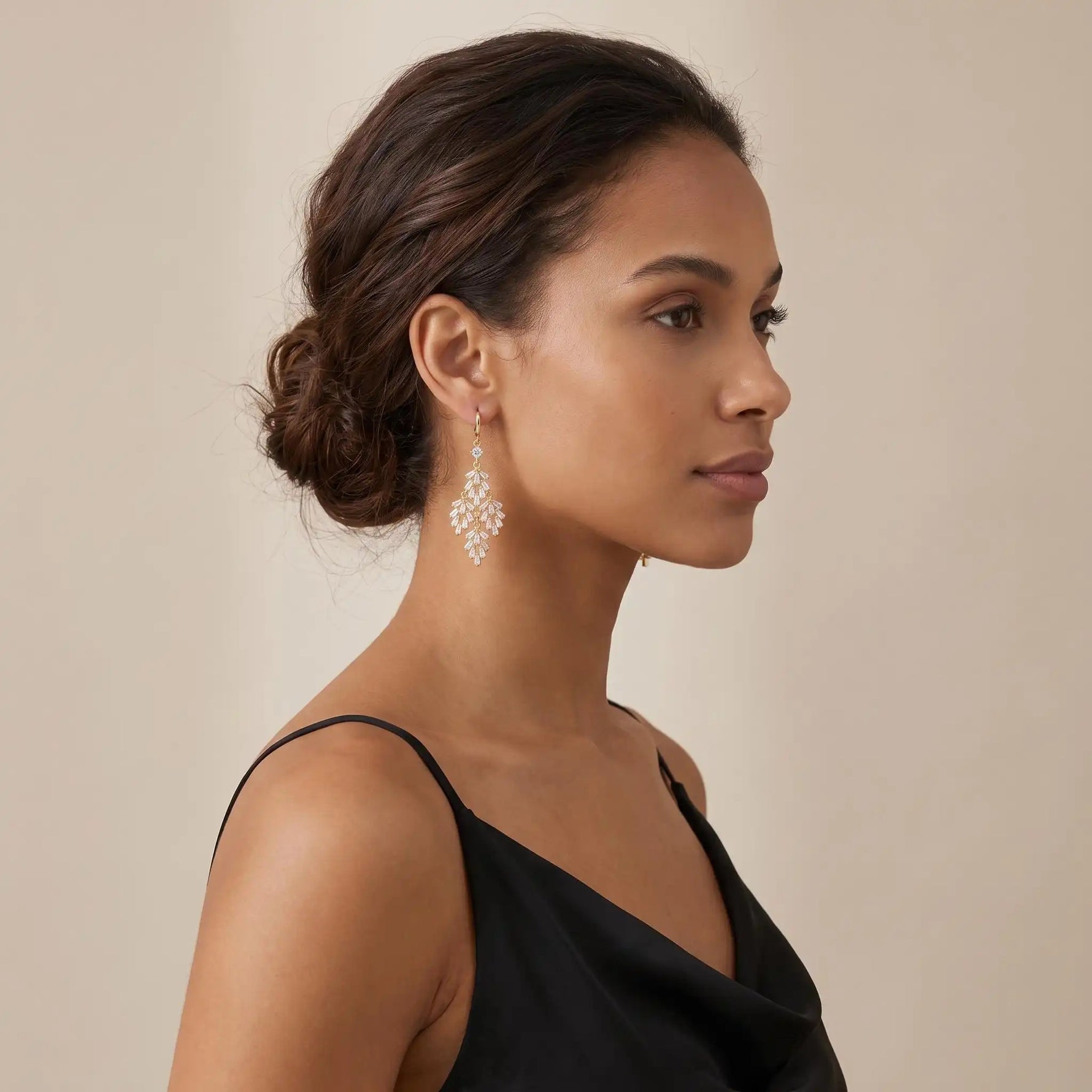 Christmas Ball and Leaf Hoop Earrings