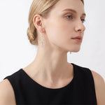Christmas Ball and Leaf Hoop Earrings