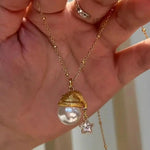 Christmas Hat and Star Pendant Necklace