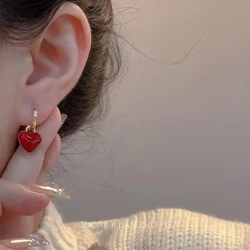 Christmas Heart Earrings