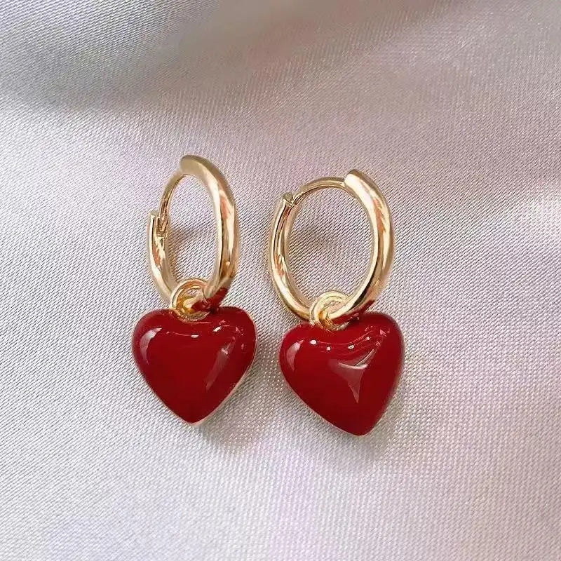 Christmas Heart Earrings