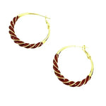 Christmas Spiral Hoop Earrings
