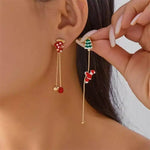 Christmas Tassel Drop Earrings