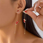 Christmas Tassel Drop Earrings