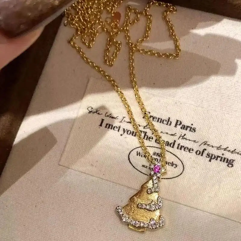 Christmas Tree Pendant Necklace