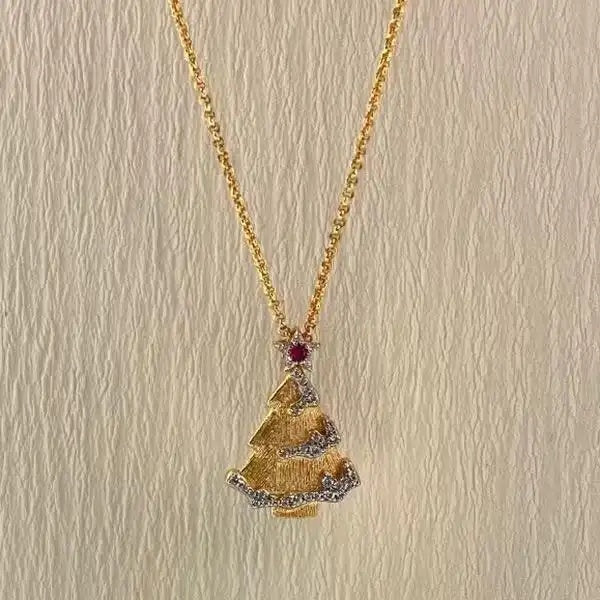 Christmas Tree Pendant Necklace