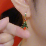 Christmas Tree Santa Pendant Necklace