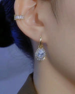 Clear Crystal Ball Drop Earrings