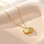 Coastal Charm Shell and Pearl Necklace