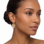 Cold Hollow Geometric Coin Tassel Drop Earrings