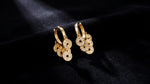 Cold Hollow Geometric Coin Tassel Drop Earrings