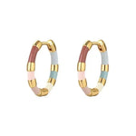 Color Enamel Mini Hoop Earrings