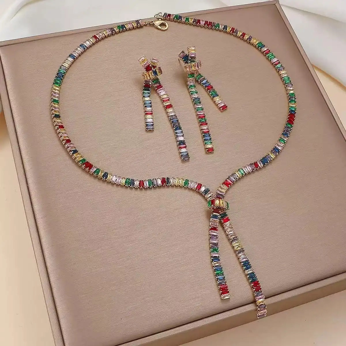 Colorful Bowknot Jewelry Set