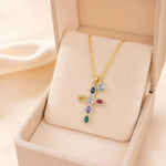 Colorful Crystal Cross Necklace