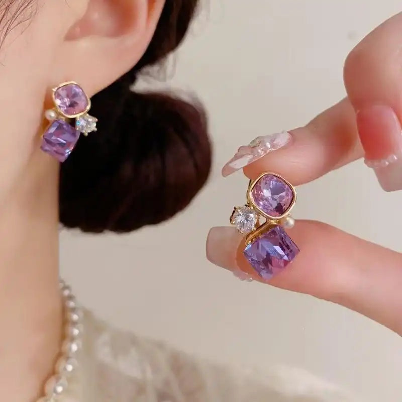 Colorful Crystal Ear Cuffs