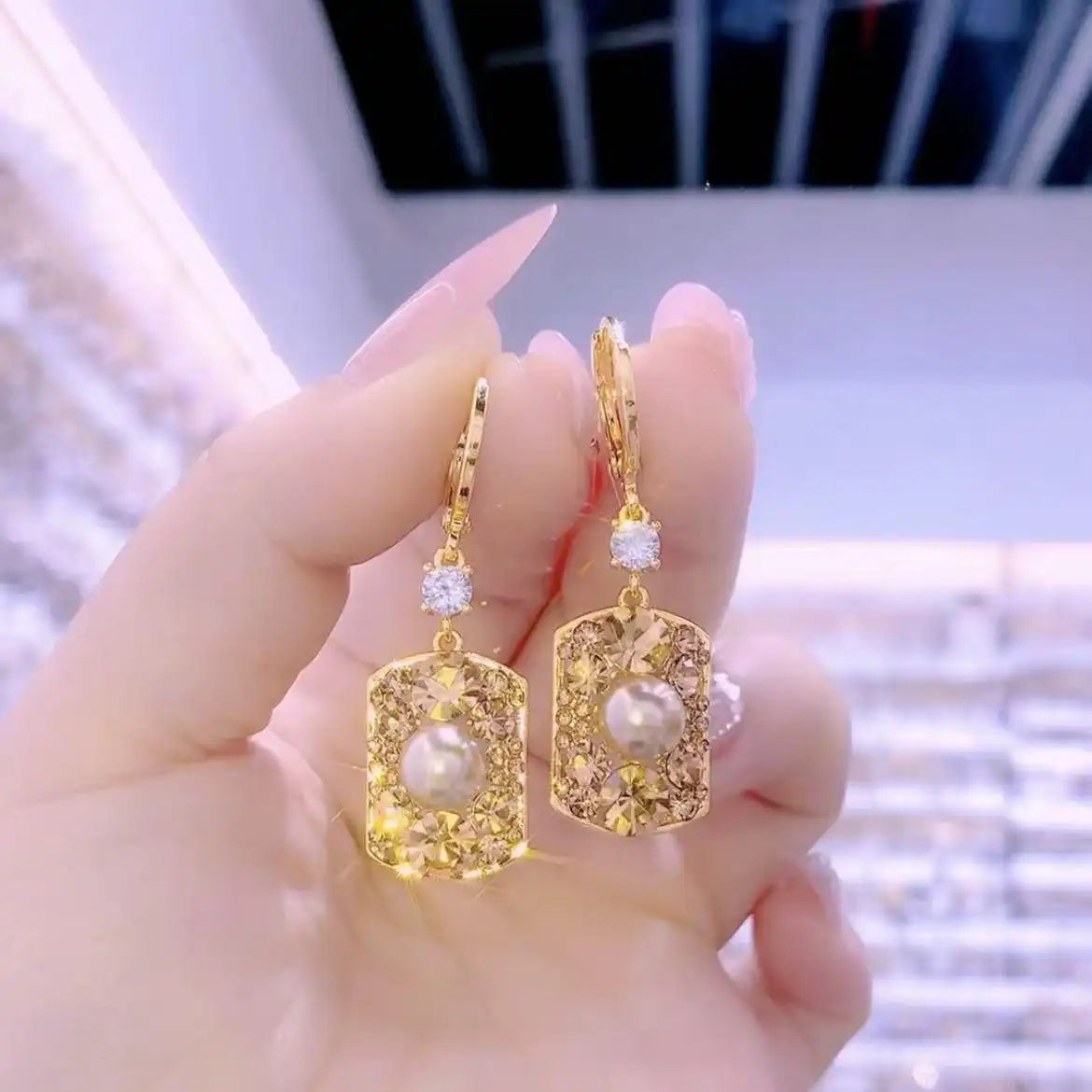 Colorful Crystal Earrings