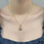 Colorful Crystal Flower Pendant Necklace