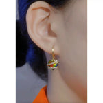 Colorful Crystal Heart Earrings