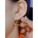 Colorful Crystal Heart Earrings