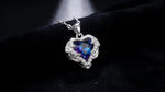 Colorful Crystal Heart Small Necklace