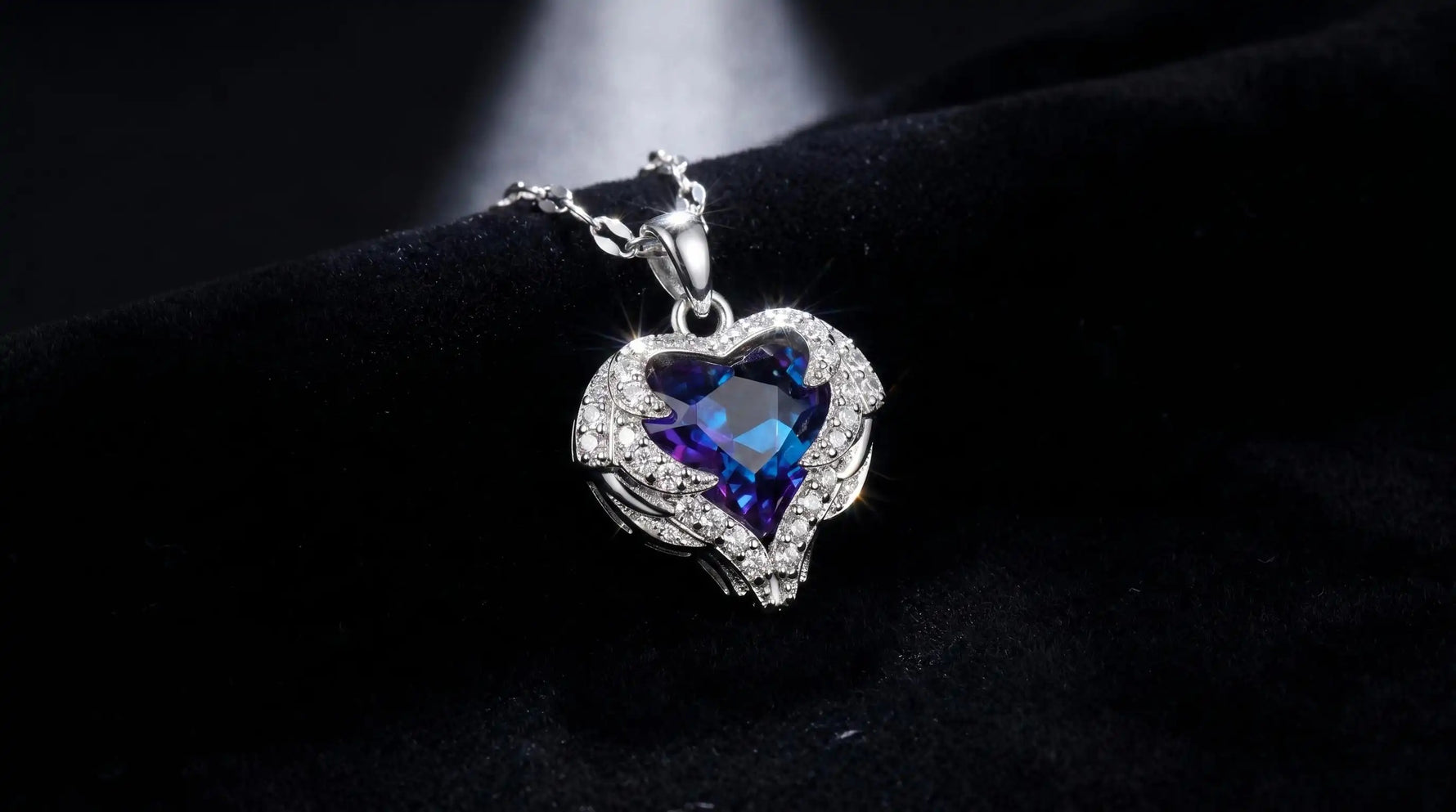 Colorful Crystal Heart Small Necklace