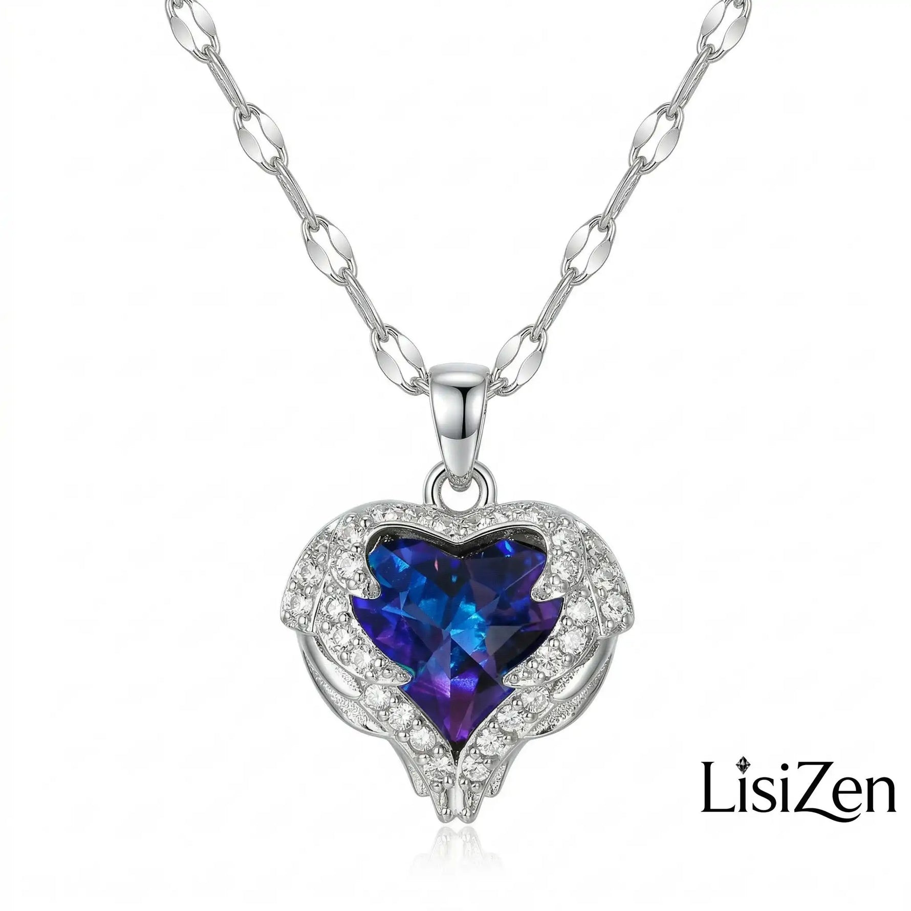 Colorful Crystal Heart Small Necklace
