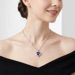 Colorful Crystal Heart Small Necklace