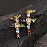Colorful Diamond Cross Crystal Adjustable Earrings
