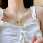 Colorful Enamel Star and Moon Necklace
