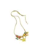 Colorful Enamel Star and Moon Necklace