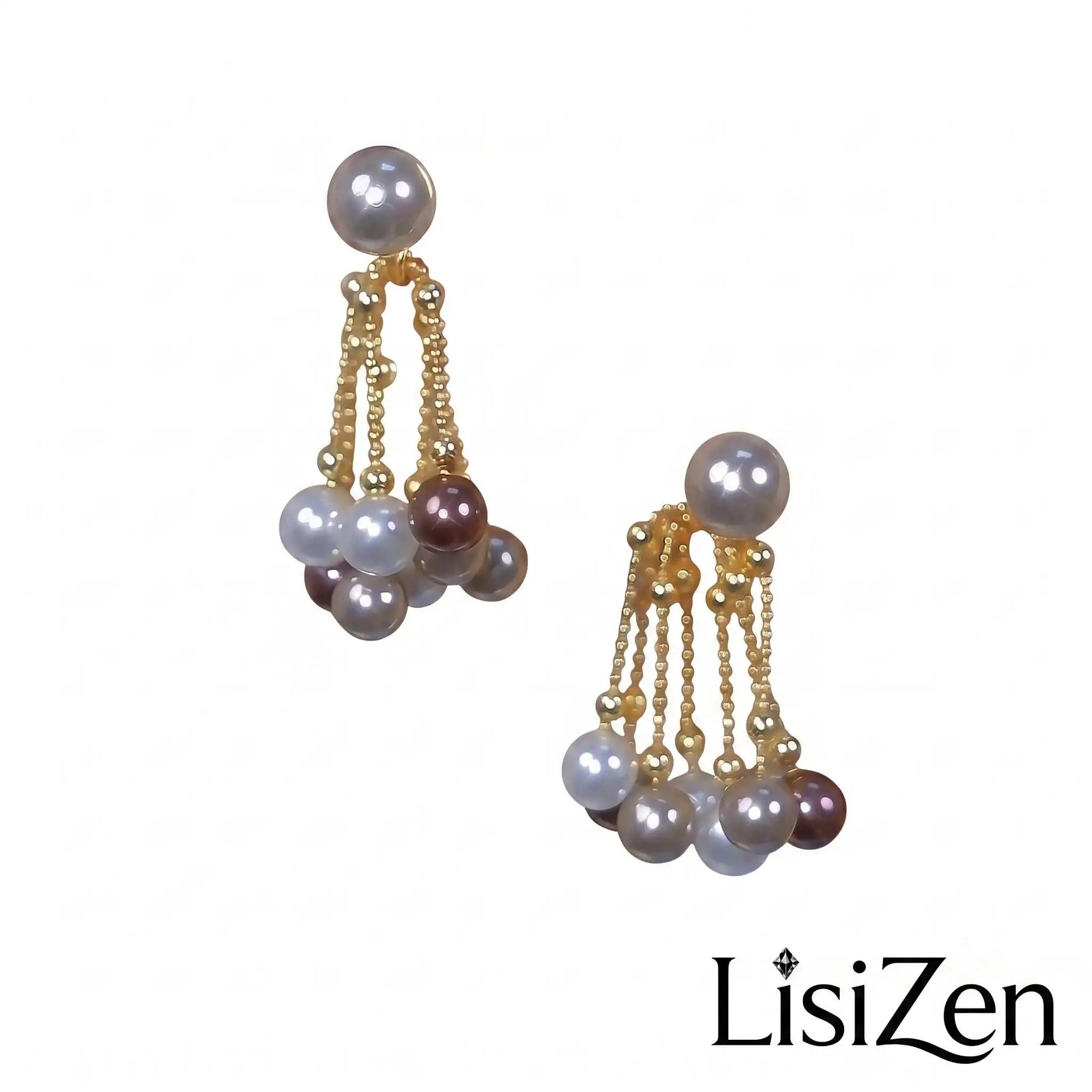 Colorful Faux Pearl Tassel Drop Earrings