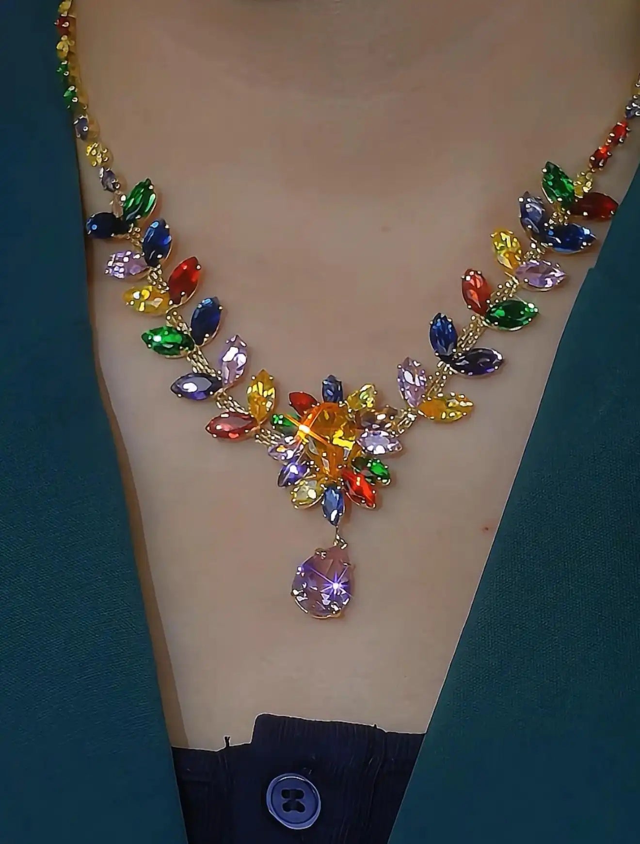 Colorful Flower Jewelry Set