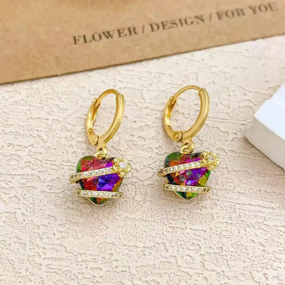 Colorful Flower Ocean Heart Diy Pendant Necklace