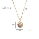 Colorful Rotating Crystal Pendant Necklace