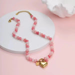 Commuter Pink Heart Necklace