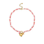 Commuter Pink Heart Necklace